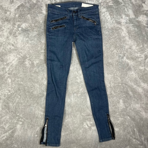 Rag&Bone Jeans Womens 24 Alice Skinny Leg Mid Rise Zipper Grunge Rock Y2K 90s - Picture 6 of 12